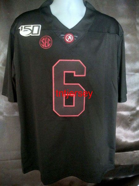 custom devonta smith #6 black alabama crimson tide football jersey 150th patch men women youth stitch to add any name number xs-5xl 
custom devonta smith #6 black alabama crimson tide football jersey 150th patch men women youth stitch to add any name number xs-5xl