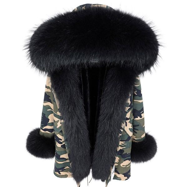 women's fur & faux furtjy jacket winter long coat raccoon collar, warm and thick real natural coat, parka, Black
women's fur & faux furtjy jacket winter long coat raccoon collar, warm and thick real natural coat, parka, Black