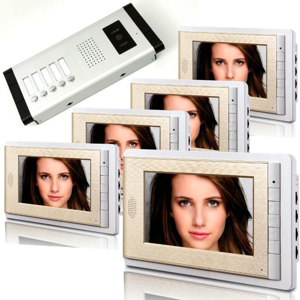 4/5/6 apartments 7 inch monitor 100 meter wire network cable video door phone doorbell home security visual intercom system phones
4/5/6 apartments 7 inch monitor 100 meter wire network cable video door phone doorbell home security visual intercom system phones