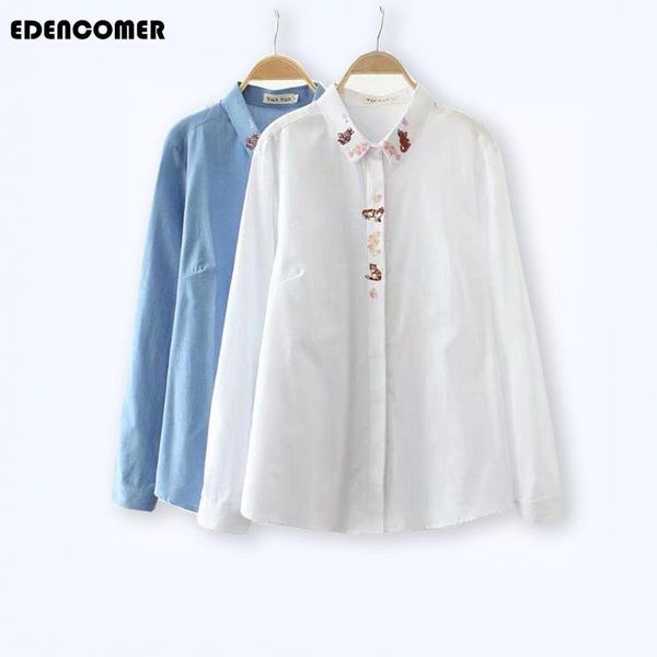 women's blouses & shirts autumn large size 2021 loose collar long sleeve shirt harajukuv lapel plus blouse fashion solid color, White
women's blouses & shirts autumn large size 2021 loose collar long sleeve shirt harajukuv lapel plus blouse fashion solid color, White