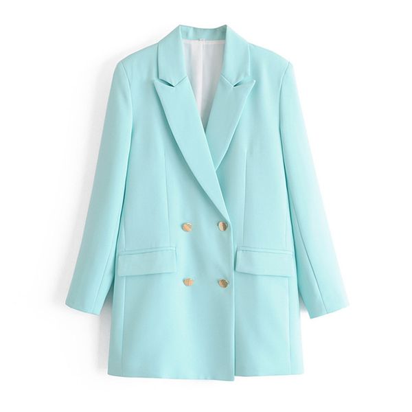 fashion designer blazer jacket women's double breasted metal buttons blazers blue office wear suit feminino 210430, White;black
fashion designer blazer jacket women's double breasted metal buttons blazers blue office wear suit feminino 210430, White;black