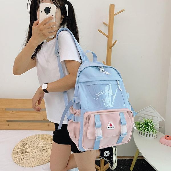 school bags large capacity for teenage girls backpack women nylon patchwork fashion student bookbags
school bags large capacity for teenage girls backpack women nylon patchwork fashion student bookbags