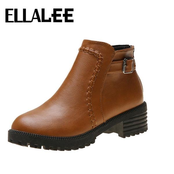 boots ankle women 2021 latest trendy pu leather metal buckle back zipper black brown round toe middle heel 's shoes
boots ankle women 2021 latest trendy pu leather metal buckle back zipper black brown round toe middle heel 's shoes