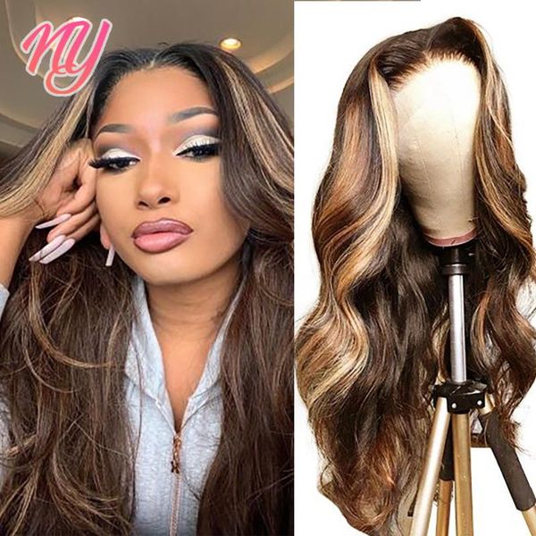 lace wigs highlight body wave ombre frontal wig closure t-part p4/27 honey blonde 100% human hair for black women 13x4 4x4 13x4x1, Black;brown
lace wigs highlight body wave ombre frontal wig closure t-part p4/27 honey blonde 100% human hair for black women 13x4 4x4 13x4x1, Black;brown