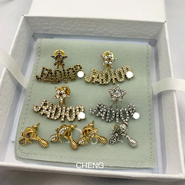 d family letter earrings bee asymmetric brass pearl small fragrance women's 2021 new trend, Golden
d family letter earrings bee asymmetric brass pearl small fragrance women's 2021 new trend, Golden