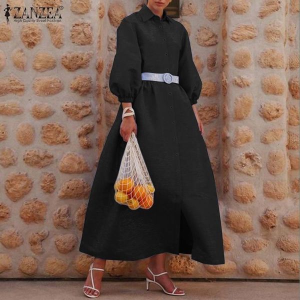 casual dresses fashion puff sleeve shirt dress women's autumn sundress zanzea 2021 solid lapel button maxi vestido female robe plus siz, Black;gray
casual dresses fashion puff sleeve shirt dress women's autumn sundress zanzea 2021 solid lapel button maxi vestido female robe plus siz, Black;gray