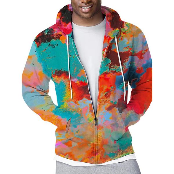Color cloud pattern men s Zip-up Hoodie visual impact party top punk goth round neck high quality sweater hoodie, Black
Color cloud pattern men s Zip-up Hoodie visual impact party top punk goth round neck high quality sweater hoodie, Black