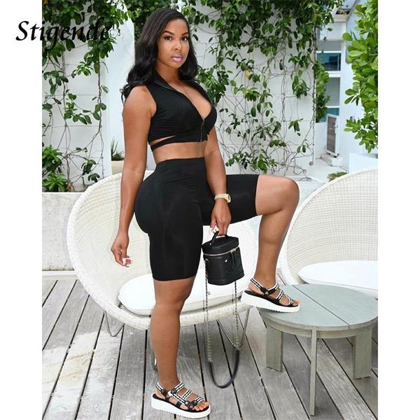 women's tracksuits stigende summer casual fitness short set women zipper sleeveless crop and shorts bodyocn two piece tracksuit active, Gray
women's tracksuits stigende summer casual fitness short set women zipper sleeveless crop and shorts bodyocn two piece tracksuit active, Gray