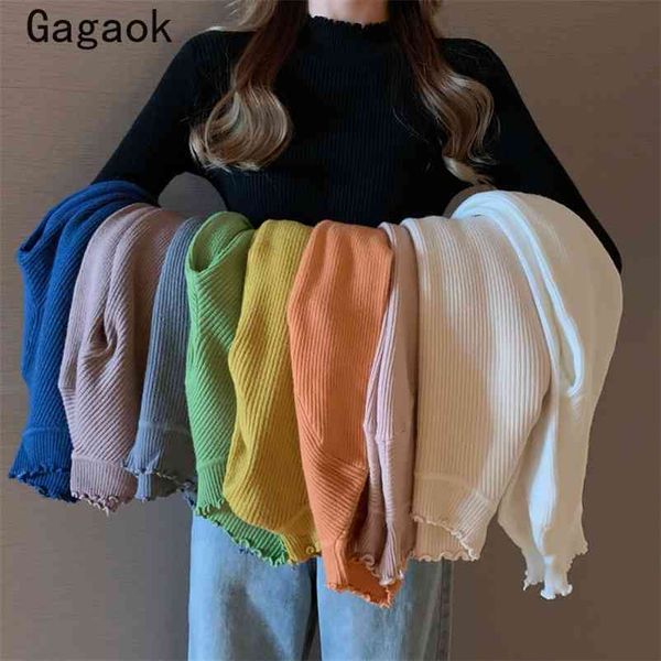 sweet knitted base sweaters women spring autumn turtleneck full solid korean simple chic wild pulloners k4151 210531, White;black
sweet knitted base sweaters women spring autumn turtleneck full solid korean simple chic wild pulloners k4151 210531, White;black