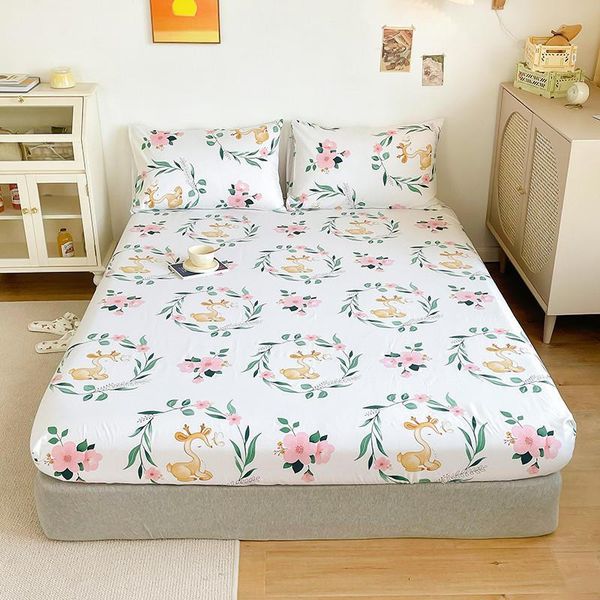 sheets & sets bonenjoy pure cotton bed sheet four corners with elastic band cubrecama wreath fawn cover queen size colchas (no case)
sheets & sets bonenjoy pure cotton bed sheet four corners with elastic band cubrecama wreath fawn cover queen size colchas (no case)