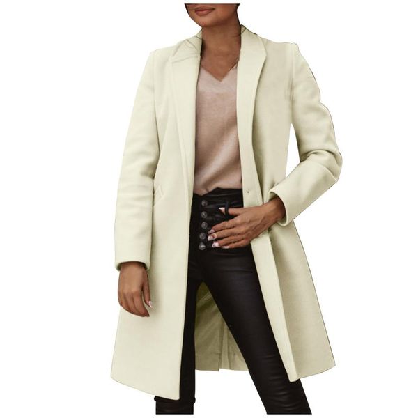 women's wool & blends fall winter 2021 solid color woolen coat fashion loose belt temperament is thin casual long office #t3g, Black
women's wool & blends fall winter 2021 solid color woolen coat fashion loose belt temperament is thin casual long office #t3g, Black
