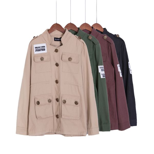 sm, spring autumn women embroidery military army green jacket drawstring patchwork foldable coat casacos femininos c47001 210419, Black;brown
sm, spring autumn women embroidery military army green jacket drawstring patchwork foldable coat casacos femininos c47001 210419, Black;brown