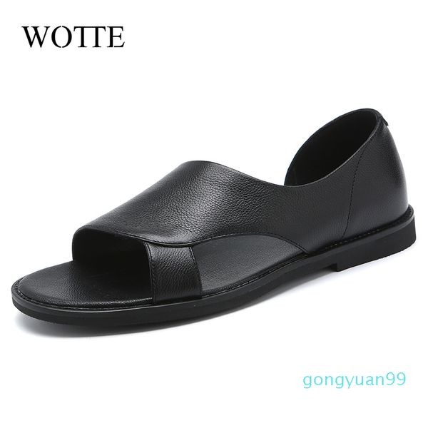 summer men's sandals outdoor microfiber breathable light men roman beach sandals footwear flip flops slippers sandalias hombre, Black