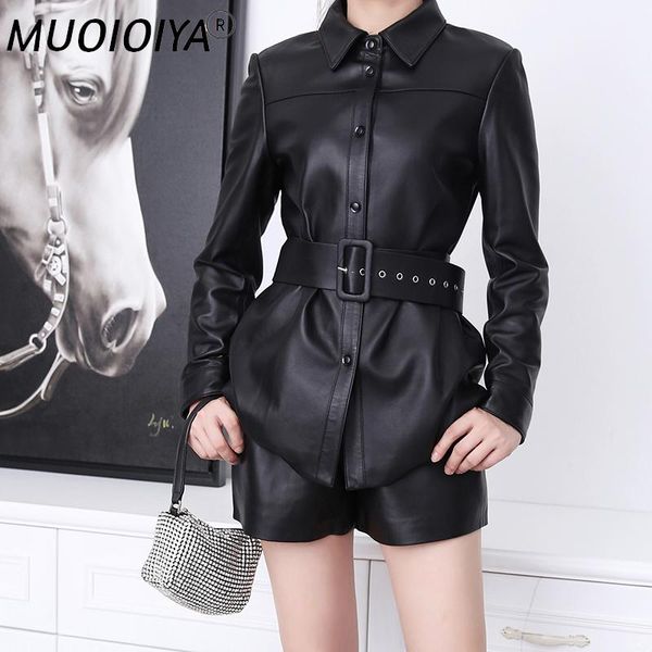 women's leather & faux autumn winter 2021 real shirt jacket genuine 100% natural sheepskin black long sleeve slim coat with belt
women's leather & faux autumn winter 2021 real shirt jacket genuine 100% natural sheepskin black long sleeve slim coat with belt