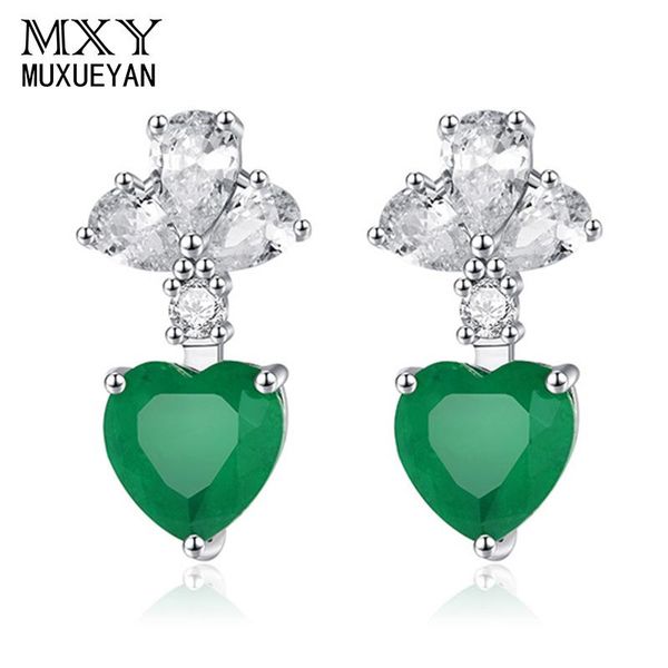 stud 925 sterling silver emerald heart earrings for women zircon noble jewelry latest styles mother's day gift muxueyan, Golden;silver
stud 925 sterling silver emerald heart earrings for women zircon noble jewelry latest styles mother's day gift muxueyan, Golden;silver