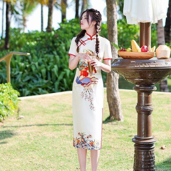 ethnic clothing summer short sleeve cheongsam chinese style slim vintage high split qipao vestido plus size 3xl, Red
ethnic clothing summer short sleeve cheongsam chinese style slim vintage high split qipao vestido plus size 3xl, Red