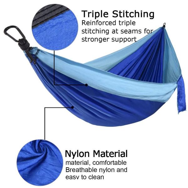 230*90cm outdoor indoor travel sleeping camping equipment 210t nylon spinning leisure hammock durable safety bear 200kg pads
230*90cm outdoor indoor travel sleeping camping equipment 210t nylon spinning leisure hammock durable safety bear 200kg pads