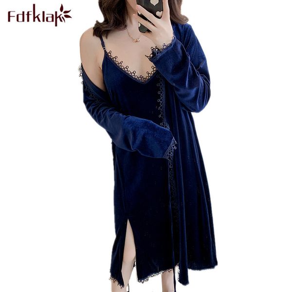 pyjamas two piece set long sleeve women bathrobe gold veet autumn winter robe warm thick sleepwear lounge home clothing 2r5c, Black;white
pyjamas two piece set long sleeve women bathrobe gold veet autumn winter robe warm thick sleepwear lounge home clothing 2r5c, Black;white