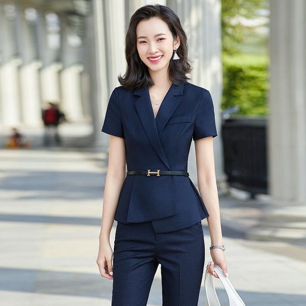 summer style elegant formal suit pant women business 2 piece trousers slim blazer set office work wear-no belt women's two pants, White
summer style elegant formal suit pant women business 2 piece trousers slim blazer set office work wear-no belt women's two pants, White