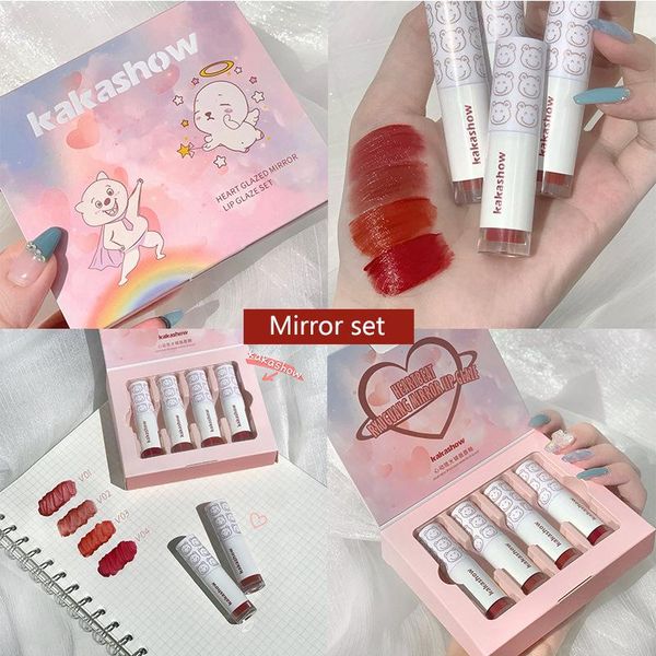 lip gloss kakashow 4pcs/set water light glass cosmetic velvet matte lipstick waterproof longlasting for women makeup qbmy
lip gloss kakashow 4pcs/set water light glass cosmetic velvet matte lipstick waterproof longlasting for women makeup qbmy