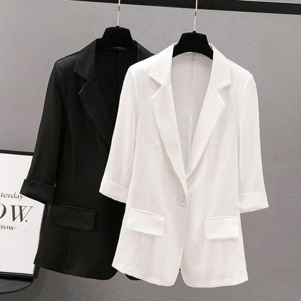 women's suits & blazers orwindny summer blazer women three quarter sleeve suit coat female slim fashion office lady jacket -5xl, White;black
women's suits & blazers orwindny summer blazer women three quarter sleeve suit coat female slim fashion office lady jacket -5xl, White;black