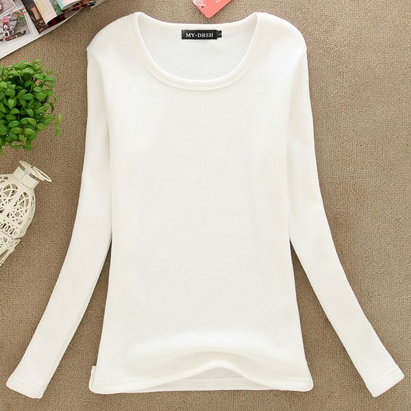 women winter slim fit t shirt lady thick thermal t-shirts warm velvet t shirts womens long underwear shirts plus size 4xl, White
women winter slim fit t shirt lady thick thermal t-shirts warm velvet t shirts womens long underwear shirts plus size 4xl, White