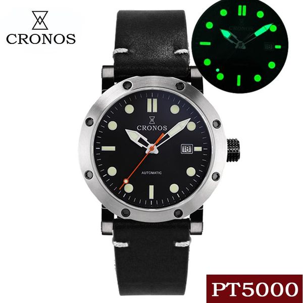 wristwatches cronos stainless steel pt5000 automatic men watches 50m waterproof see through back quick release strap mechanical wrist watch, Slivery;brown
wristwatches cronos stainless steel pt5000 automatic men watches 50m waterproof see through back quick release strap mechanical wrist watch, Slivery;brown