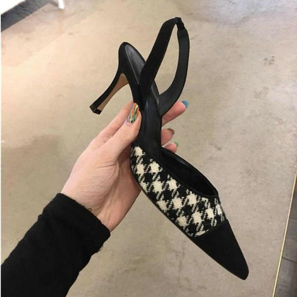 sandals women's 2021 summer pointed thin heel middle high shoes fashion, Black
sandals women's 2021 summer pointed thin heel middle high shoes fashion, Black