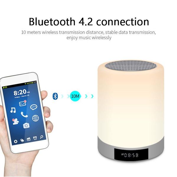 night lights bluetooth speaker with alarm clock mp3 music player fm radio touch control led lamp dimmable colors portable speakers
night lights bluetooth speaker with alarm clock mp3 music player fm radio touch control led lamp dimmable colors portable speakers