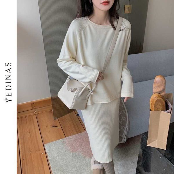 yedinas knitted sweater and skirt two piece set women slim fit skirts 2 s womens outfits casual solid suit 210527, White
yedinas knitted sweater and skirt two piece set women slim fit skirts 2 s womens outfits casual solid suit 210527, White