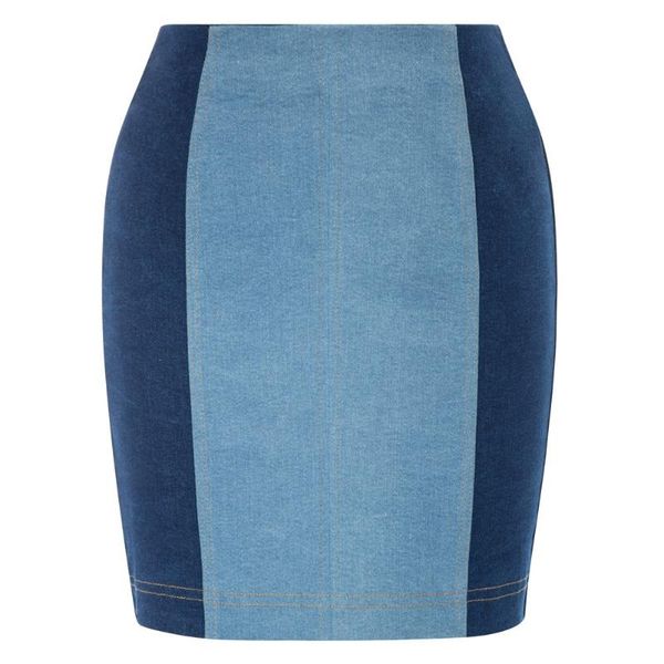 women contrast color mini skirt high waist hips-wrapped denim hidden zipper in the back garment is little elastic skirts, Black
women contrast color mini skirt high waist hips-wrapped denim hidden zipper in the back garment is little elastic skirts, Black