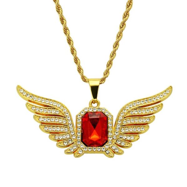 pendant necklaces hip hop rhinestones paved bling iced out red stone wing pendants necklace for men rapper jewelry drop, Silver
pendant necklaces hip hop rhinestones paved bling iced out red stone wing pendants necklace for men rapper jewelry drop, Silver
