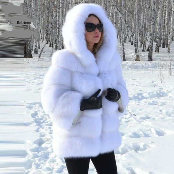 women's fur & faux eco-friendly white coat winter thick jackets female fashion clothing outerwear with hood, Black
women's fur & faux eco-friendly white coat winter thick jackets female fashion clothing outerwear with hood, Black