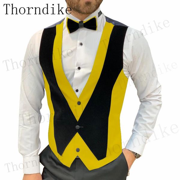 thorndike fashion men vests waistcoat solid color v neck sleeveless buttons blazer plus size formal business jacket men's, Black;white
thorndike fashion men vests waistcoat solid color v neck sleeveless buttons blazer plus size formal business jacket men's, Black;white