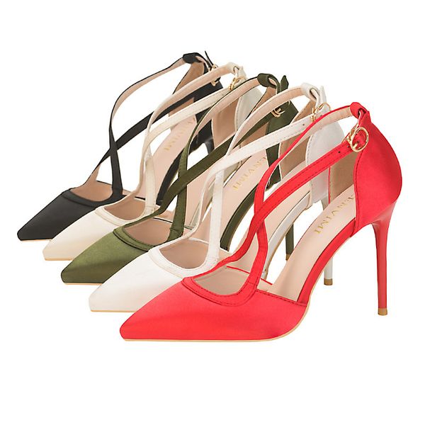fashion thin heel super high heel satin cross bandage night club slim women's shoes sandals, Black
fashion thin heel super high heel satin cross bandage night club slim women's shoes sandals, Black