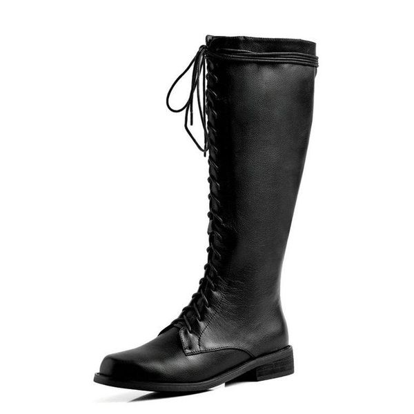 boots genuine leather thick high heels platform knee woman lace up women autumn winter fashion motorcycle shoes, Black
boots genuine leather thick high heels platform knee woman lace up women autumn winter fashion motorcycle shoes, Black