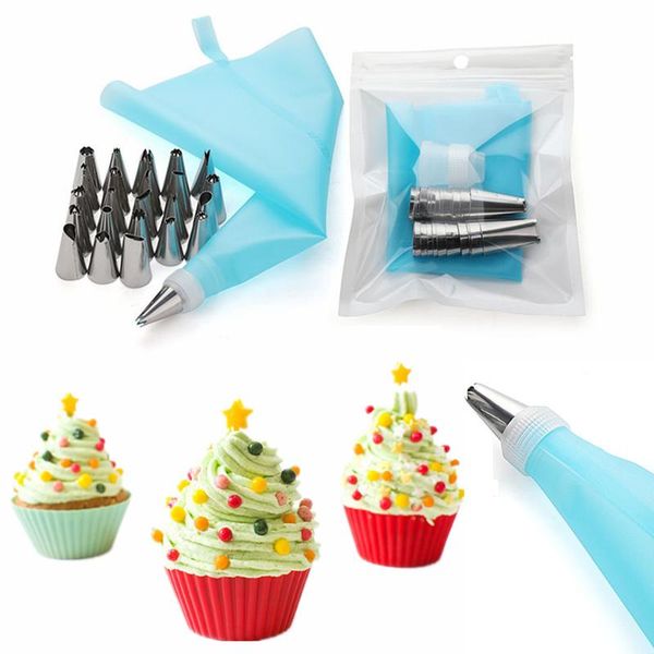 14pcs/26pcs/set silicone icing piping cream pastry bag with stainless steel nozzle diy cake decorating tips set kitchen tools baking &
14pcs/26pcs/set silicone icing piping cream pastry bag with stainless steel nozzle diy cake decorating tips set kitchen tools baking &