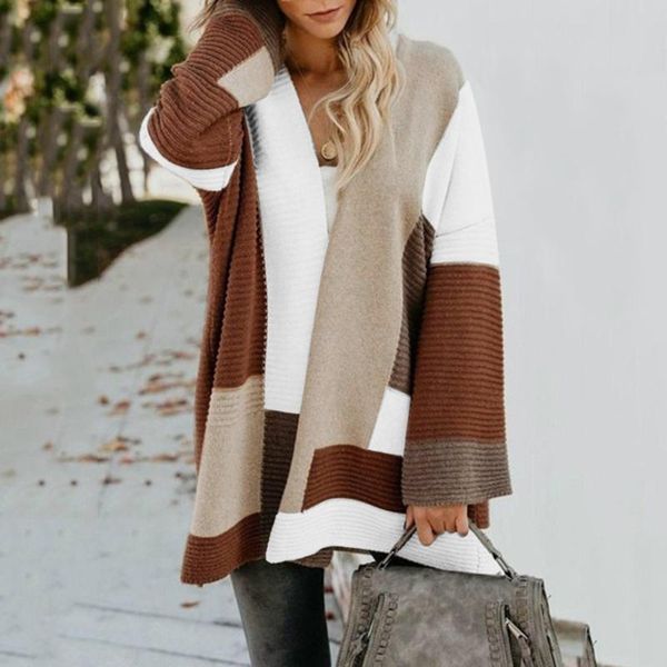 women's jackets oversized cardigan women streetwear sweater long sleeve color block kimono autumn chic knitwear coat, Black;brown
women's jackets oversized cardigan women streetwear sweater long sleeve color block kimono autumn chic knitwear coat, Black;brown