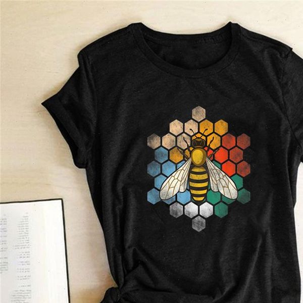 womens bee colorful honeycomb print t shirts women summer woman graphic harajuku crew neck cotton camisetas mujer, White
womens bee colorful honeycomb print t shirts women summer woman graphic harajuku crew neck cotton camisetas mujer, White