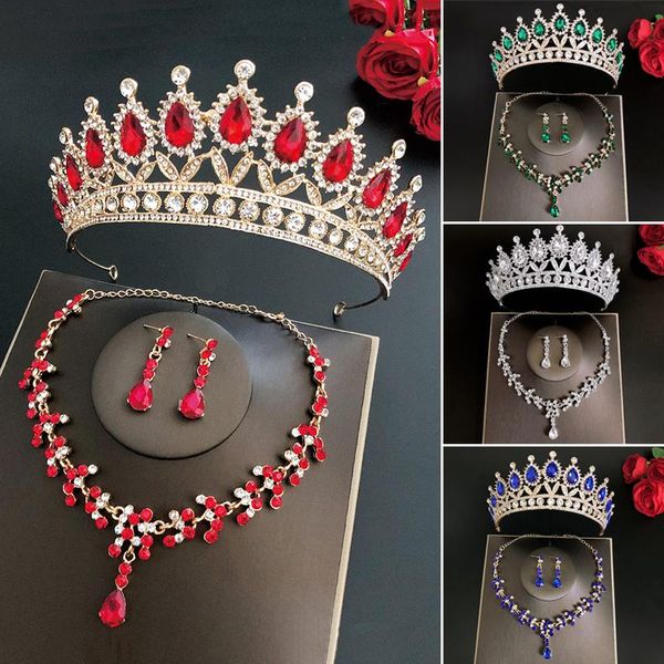 earrings & necklace wedding bridal tiaras crown set with earring kit necklack handmade luxury crystal hair accessories for party prom nov99, Silver
earrings & necklace wedding bridal tiaras crown set with earring kit necklack handmade luxury crystal hair accessories for party prom nov99, Silver