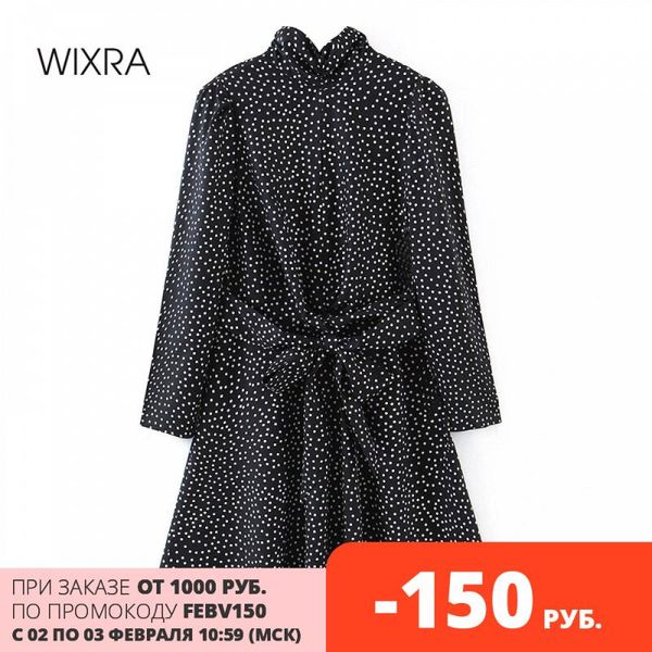 wixra lace up dresses womens long sleeve dot print turtleneck elegant casual clothing street style spring autumn, Black;gray
wixra lace up dresses womens long sleeve dot print turtleneck elegant casual clothing street style spring autumn, Black;gray