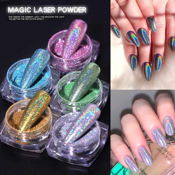 0.5g holographic nail glitter powder laser nails flakes for manicure art chrome pigment dust gold silver pink, Silver;gold
0.5g holographic nail glitter powder laser nails flakes for manicure art chrome pigment dust gold silver pink, Silver;gold