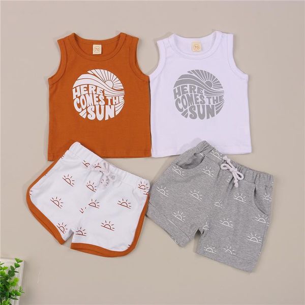 clothing sets 2pcs baby boys girls cotton tank+shorts,born letter printing elastic waist drawstring casual style summer clothes, White
clothing sets 2pcs baby boys girls cotton tank+shorts,born letter printing elastic waist drawstring casual style summer clothes, White