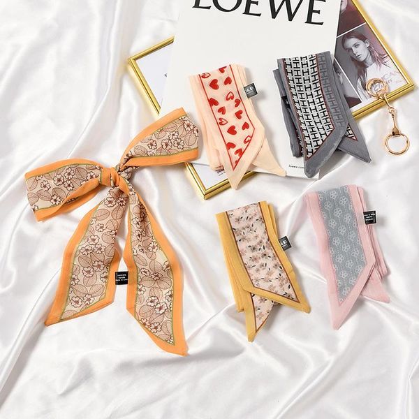 scarves hair band silk scarf female korean ins floral heart print neck decoration long ribbons for bag handles multi-function tie, Blue;gray
scarves hair band silk scarf female korean ins floral heart print neck decoration long ribbons for bag handles multi-function tie, Blue;gray
