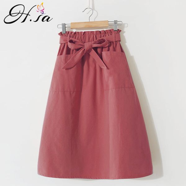hsa summer gothic clothes women bow knee length long saias a-line elegant casual high waist skirts 210417, Black
hsa summer gothic clothes women bow knee length long saias a-line elegant casual high waist skirts 210417, Black
