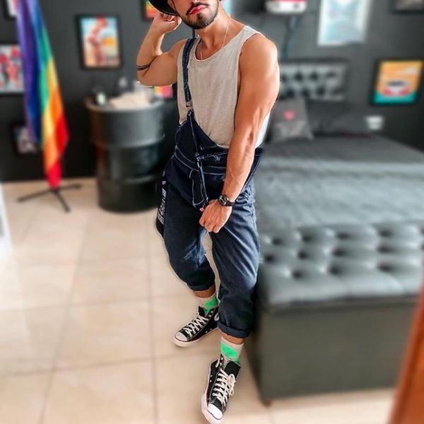 men's pants incerun fashion men jumpsuits loose streetwear suspenders denim rompers 2021 joggers casual bib thin overalls s-5xl, Black
men's pants incerun fashion men jumpsuits loose streetwear suspenders denim rompers 2021 joggers casual bib thin overalls s-5xl, Black