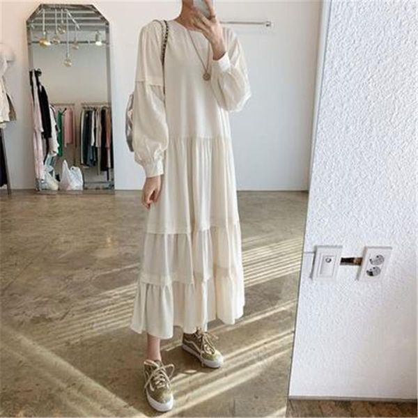 casual dresses rugod korean style chic simple lace-up autumn dress for ladies solid long sleeve women's clothing fashion female sundres, Black;gray
casual dresses rugod korean style chic simple lace-up autumn dress for ladies solid long sleeve women's clothing fashion female sundres, Black;gray