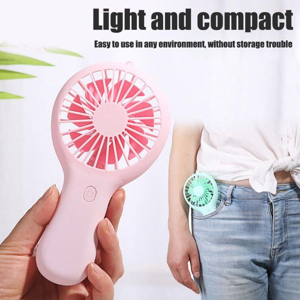 electric fans usb mini wind power handheld fan ultra-quiet and convenient portable student office cute small cooling #4