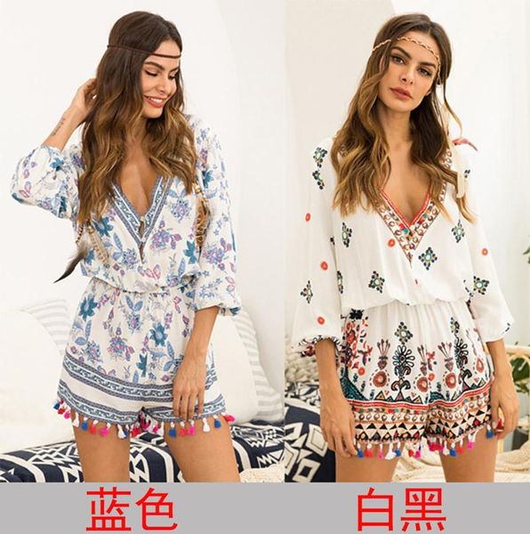 women's jumpsuits & rompers linglewei 2021 spring and summer v-neck print tassel street tide, Black;white
women's jumpsuits & rompers linglewei 2021 spring and summer v-neck print tassel street tide, Black;white