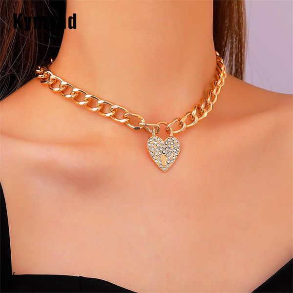 chokers kymyad choker necklaces for women trendy women's neck wide chain crystal heart pendant jewelry collar, Golden;silver
chokers kymyad choker necklaces for women trendy women's neck wide chain crystal heart pendant jewelry collar, Golden;silver